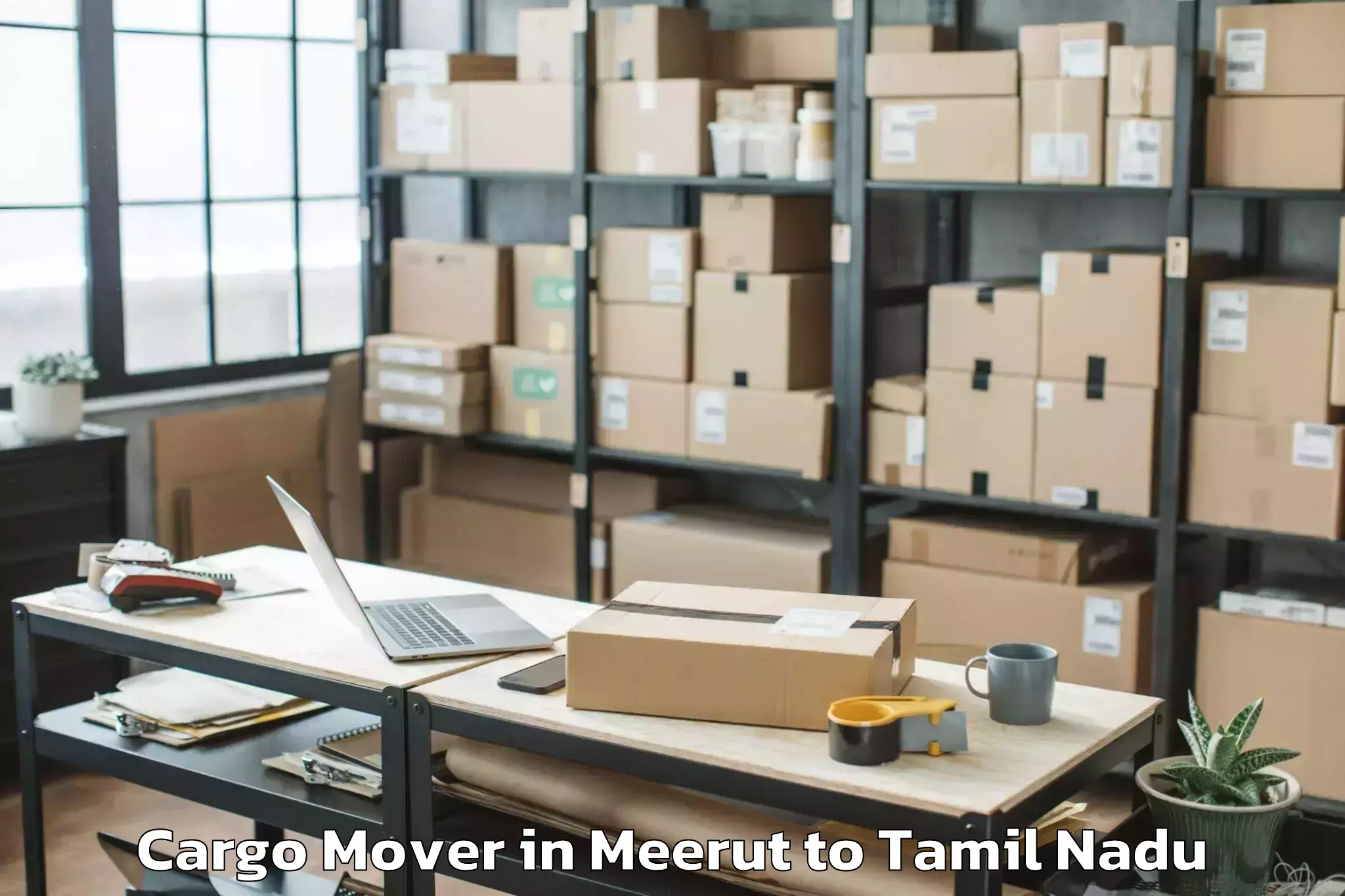 Top Meerut to Vadamadurai Cargo Mover Available